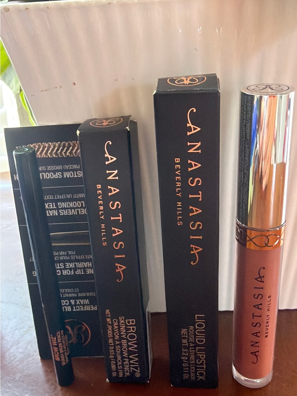 Anastasia Beverly Hills Liquid Lipstick,Brow wiz Skinny Brow Pencil 0.001 fl oz